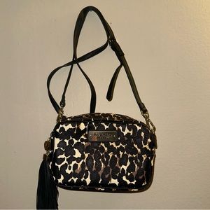 Victorias Secret leopard print crossbody purse with zipper
